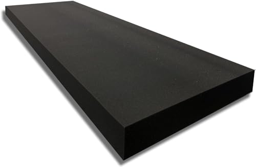 FoamTouch 4" Thick x 24" Wide x 84" Long Charcoal High Density Foam, Ideal for Foam Padding, Seat Replacement, Chair Cushion Replacement, Wheelchair Seat Cushion and More - size: 4" x 24" x 84"