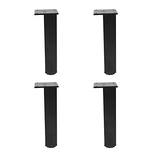 4 Pack Adjustable Furniture Legs, 180mm/7.09'' Black Aluminum Alloy Support Feet Heavy Duty Replacement Legs for Sofa Bed Desk TV Cabinet Couch Coffee Table Sideboards Cupboard Dresser - color: Black, size: 180mm/7.09''