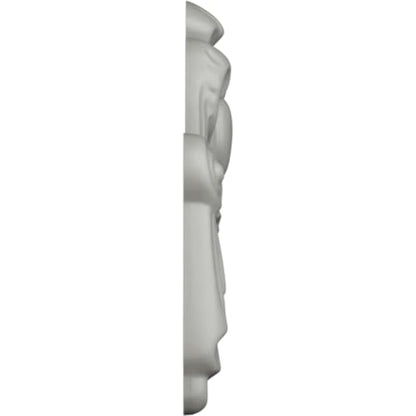 Ekena Millwork 12 5/8"W x 5 1/8"H x 5/8"P Federal Swag & Drop Onlay, White