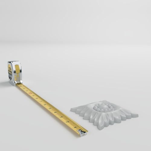 Ekena Millwork ROS04X04X00CL Jackson Square Rosette, 4"W x 4"H x 5/8"P, Primed