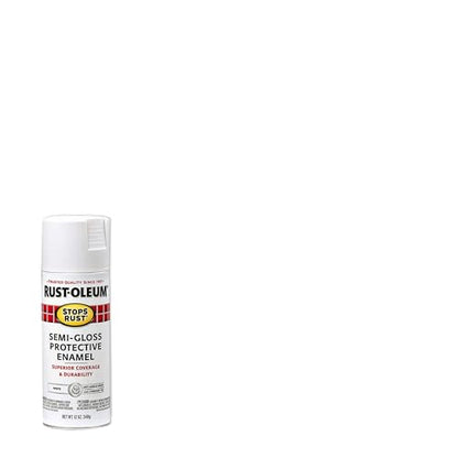 Rust-Oleum Stops Rust Spray Paint, Semi-Gloss White - color: Semi-Gloss White, size: 12 Ounce (Pack of 6)