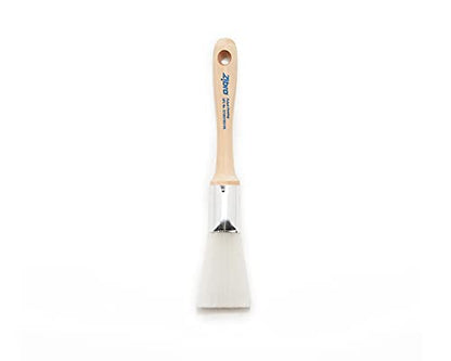 Zibra Fan Paint Brush for Painting Molding, Routed Edges, Flat Surfaces, and Furniture, White, 1.25-inch - size: 1.25 in, style: Fan Brush