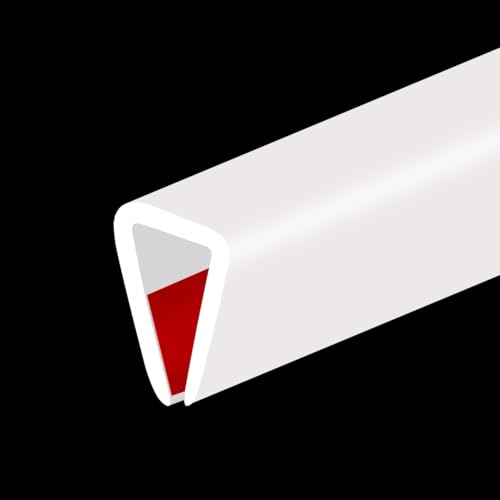 Rubber Edge Trim, Flexible Baby Proof Edge Trim for Sharp Edge, 1/4"(6mm) U Channel Edge Protector, Self-Adhesive Edge Guards for Plywood, Glass, Flexi-Glass, 10Ft, White, Silicone Material - color: White, size: Fit 1/4" - L10'