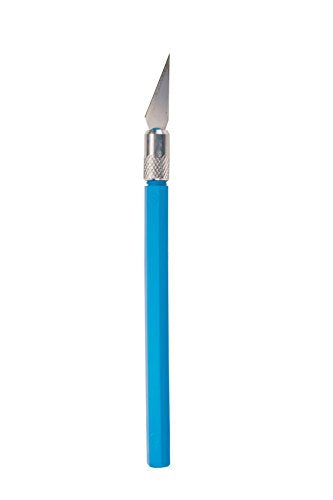 Excel Blades K30 Hobby Knife with Hexagonal Anti Roll Design, American Made Light Weight Craft Knife (Blue) - color: Blue