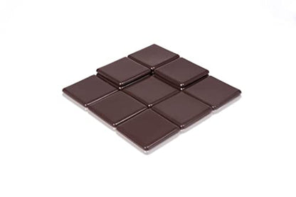 Super Sliders 1" Square Self-Stick Furniture Sliders or Movers for Carpet to Protect Furniture and Move Effortlessly, Brown (12 Pack)