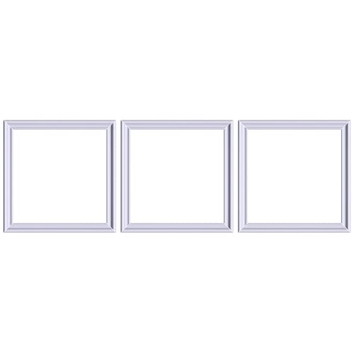 3 Set Panels Peel and Stick Premade Wainscoting Accent Wall Panels for Interior Wall Decor Easy DIY Build and Picture Frame Door Decor (11 x 11 in) - color: 11 x 11 in
