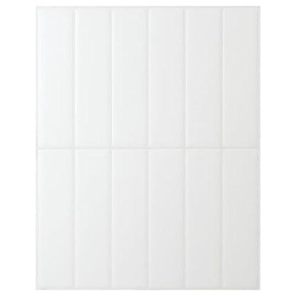 Smart Tiles Peel and Stick backsplash, Stacked Pure White, 11.43"x9" - color: Pure White