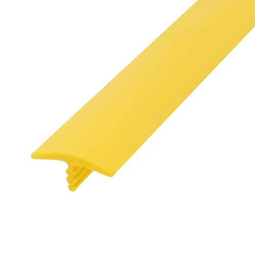 Outwater Plastic T molding 3/4 Inch Wide Canarie Yellow Flexible Polyethylene Center Barb Tee Moulding 25 Foot Coil - color: Canarie Yellow, size: 25 Feet