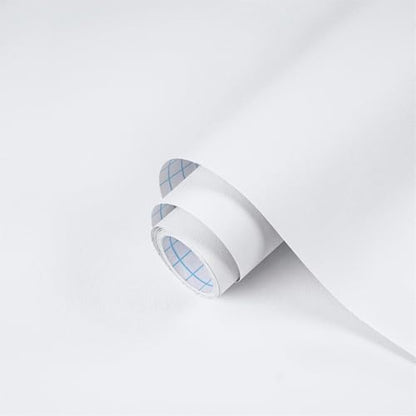 Dimoon 17.7''x118'' Peel and Stick Wallpaper White Contact Paper for New Environmentally Friendly Materials Thickening Upgrade Embossed Renter Friendly Wall Paper Modern Vinyl Wrap Countertop Bedroom - color: White, size: 17.7" x 118"
