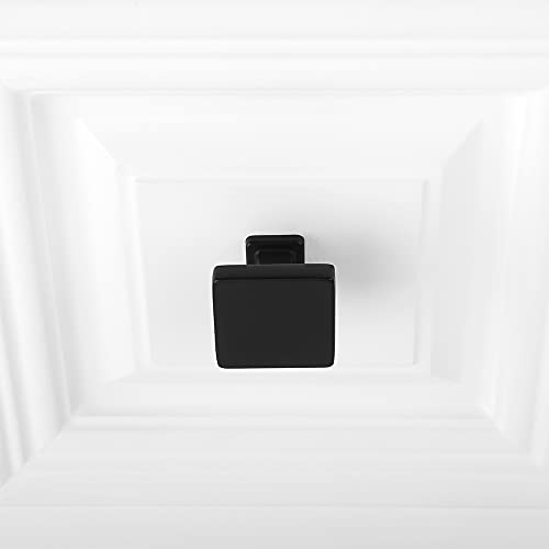 KOOFIZO 10 Pack Matte Black Cabinet Knobs, Square Single Hole Pulls K08 - color: Black, size: Knob 1 - 10Pcs