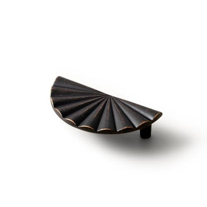Goo-Ki 2.5''Hole Centers Antique Oil Rubbered Bronze Cabinet Pulls, Retro Accessible Luxury Zinc Alloy Drawer Pulls with Fan-Shaped,6 Pack - color: Antique Oil Rubbered Bronze, size: 2.5'' Hole Centers Fan-Shaped Pull