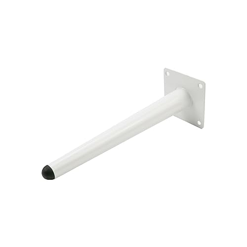 Geesatis 10 Inch Furniture Legs,Round Solid Iron Tapered Legs,White - color: White, size: Height: 10 inch & Straight