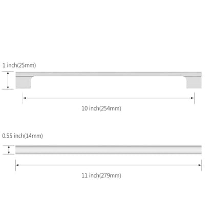 Polished Chrome Cabinet Handles Kitchen Pulls 10 Inch 12 Pack - color: Polished Chrome, size: 10 Inch Hole Center
