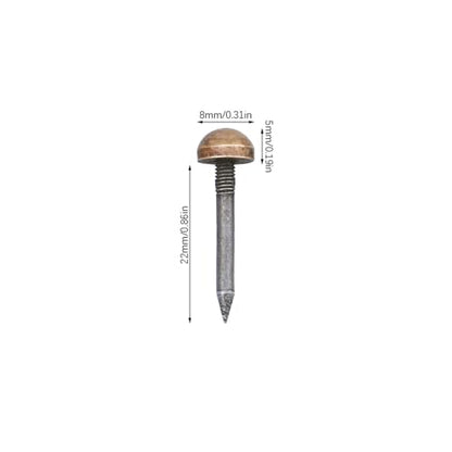 dophee 20Pcs Bronze Small Round Head Brass Upholstery Nails Tacks, 8mm - color: Antique Bronze, size: 8mm