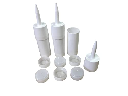 Reusable Empty Caulk Tube - Mini Caulk Tubes - Refillable Caulking Cartridge 5 oz. 1/2 Size Tubes - (3 Pack) Compatible with Standard Caulk Guns - size: 5 Ounce
