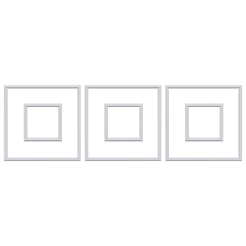 3 Set Panels Peel and Stick Premade Wainscoting Accent Wall Panels for Interior Wall Decor Easy DIY Build and Picture Frame Door Decor (20 x 20 + 10 x 10in) - color: 20 x 20 + 10 x 10in