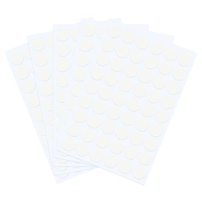 PATIKIL 270 Pieces Screw Hole Stickers, 5 Sheet Self-Adhesive Waterproof PVC Wood Grain Sticker for Screw Holes Wall Cabinets Desk Repairing, White, 21mm/0.83 Inch - color: White