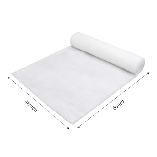 Quilt Batting by The Roll 48 Inch Polyester Quilt Batting, Soft Batting for Quilts Fiberfill Stuffing Fabric for Cushion Interior Decoration Crafts - size: 48 inch*5 yards