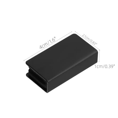 UTALAND 4Pcs Black Glass Clip Strikes Plate for 4-6mm Frameless Glass - color: Black