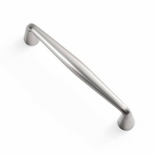 Goo-Ki Brushed Satin Nickel Zinc Alloy Cabinet Handles - 3.78''(96mm) Hole Center Cabinet Pull Hardware for Bedroom, Kitchen, 6 Pack - color: Brushed Satin Nickel, size: 3.8 '' Hole Centers
