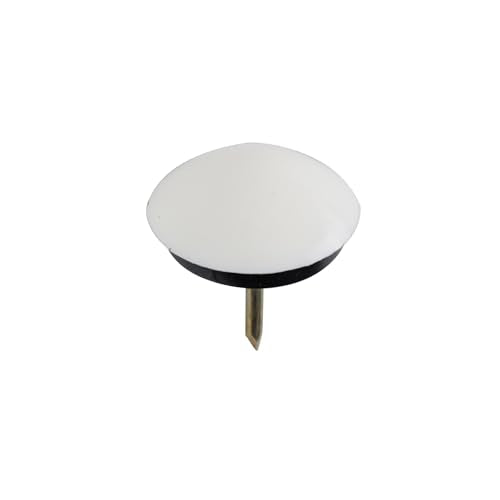 Waxman Consumer Group 4628195N 1-1/8" White Domed Furniture Glides 4 Count - size: 1-1/8", style: Angled Furniture Legs