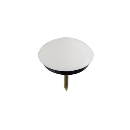 Waxman Consumer Group 4628195N 1-1/8" White Domed Furniture Glides 4 Count - size: 1-1/8", style: Angled Furniture Legs
