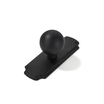 khtumeware 10-Pack Heavy Duty Solid Backplate for Cabinet Knobs Matte Black Drawer Knobs with Backplate Suitable for Dresser and Kitchen Cabinet Hardware. - color: Matte Black