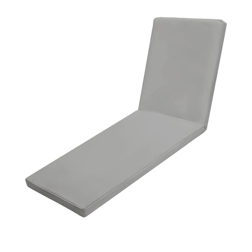 Chaise Lounge Cushions Outdoor for Patio, 71x22x3 in, Gray - color: Gray, size: 71"x22"x3"
