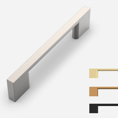 9BUILD 10 Pack Brushed Satin Nickel Cabinet Pulls 3.75 Inch Satin Nickel Kitchen Cabinet Handles, Cabinet Hardware for Cupboard Drawer Pulls - color: Brushed Satin Nickel, size: 3.75"/96MM Hole Center, style: 10 Pack