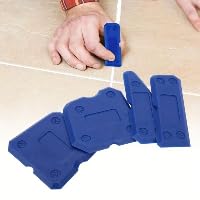 4PCS Silicone Sealant Applicator 4pc Multi-Function Manual Caulking Tool Easy Application Durable For Bathroom Kitchen Tile, Blue - color: Blue