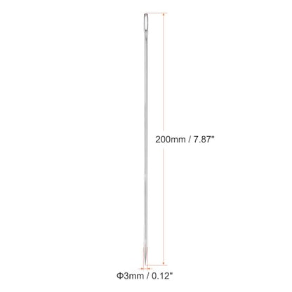 HARFINGTON 10pcs 8 Inch Upholstery Needles Large Eye Stitching Needles Stainless Steel Straight Hand Sewing Needles for Home Hand Sewing Leather Tapestry Embroidery Tufting Webbing Carpet - size: 8 Inch