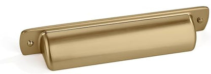 khtumeware 2 Pack 2.5" Cup Drawer Pulls Champagne Bronze Cabinet Pulls Satin Brass Kitchen Hardware Cabinet Handles Drawer Handles Knobs 2-1/2 inch Hole Center - color: Champagne Bronze, size: Cup Pulls 2-1/2" Hole Center