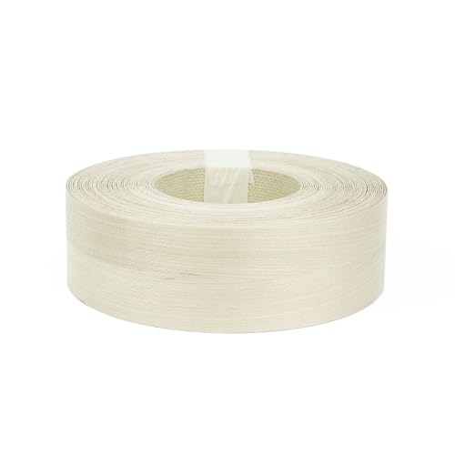 Furndiy Birch 2" x 50' Roll Pre-Glued Wood Veneer Edge Banding, Iron on Edge Band, Hot Melt Adhesive, Real Wood Edge Tape, Veneer Edging for Easy Furniture Restoration, Smooth Surface, Based in USA