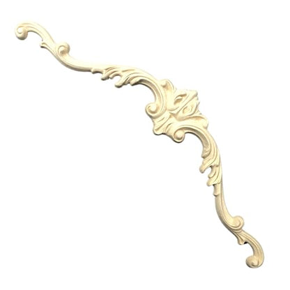 WoodUbend WUB1213 Pack of 2 Pediment Applique - Heat Bendable & Flexible Wood Onlays 17x37.5cm - DIY Craft, Furniture & Home Decor - Easy to Apply & Paint - Versatile, Reusable & Decorative Decals - size: WUB1213