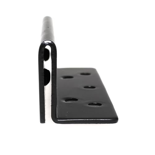 2PCS 98x30mm Black Metal Double Hook Groove Bracket Bed Hardware Stand for Attaching and Securing Footrests