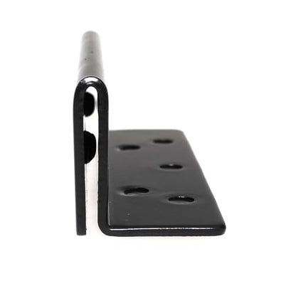 2PCS 98x30mm Black Metal Double Hook Groove Bracket Bed Hardware Stand for Attaching and Securing Footrests