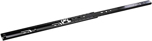 2 Sections Metal Drawer Slide Rail Tracks Ball Bearing Slides Side Mount Type (11 Inch, Black)