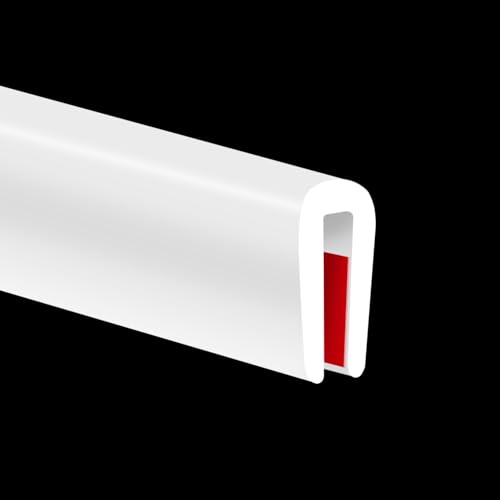 Rubber Edge Trim, 1/16" U Channel Edge Protector, 10Ft, Silicone Material - color: White, size: Fit 1/16" - L10'