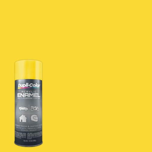Dupli-Color Multi-Purpose Enamel, Gloss, School Bus Yellow, 12 oz - color: School Bus Yellow, size: 1 Count (Pack of 1)