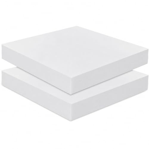 Frienda 2 Pack 3" x 16" x 16" Upholstery High Density Foam Square White - color: White, size: 3" X 16" X 16", style: Square