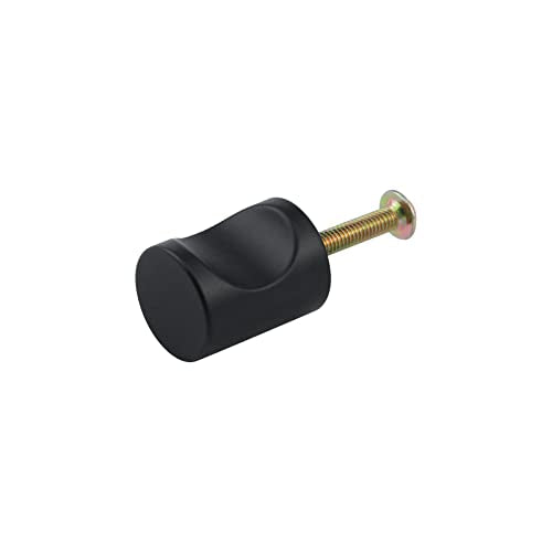 T Tulead Aluminum Alloy Cylinder Drawer Pulls Wardrobe Knobs 10PCS Black - color: Black