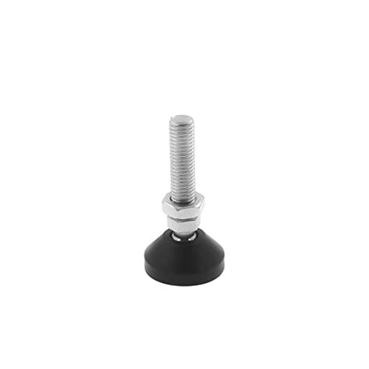 4 PC Screw On Heavy Duty Leveling Feet M8 Threaded, Adjustable Furniture Levelers, Anti Skid Rubber Swivel Levelers for Desk Chair Cabinet Dresser Bench Workbench Machine Leg (D40xM10x50) - size: ['D40xM10x50mm']