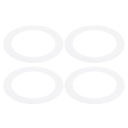 PATIKIL Goof Rings Inner Diameter 4.13", Outer Diameter 5.91", 4 Pcs Metal Goof Rings Cover Recessed Light Trim for Ceiling Wall Fixtures Can Lighting Down Light LED, Matte Finish White - color: White, size: 5.91" OD x 4.13" ID