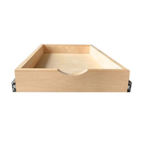 Soft-closing drawer, Slide soft close cabinet drawers, Cabinet Slide Out Shelve, Wooden Pull-Out Shelf-Fast and Easy D.I.Y. (12"W×21"D×3"H)