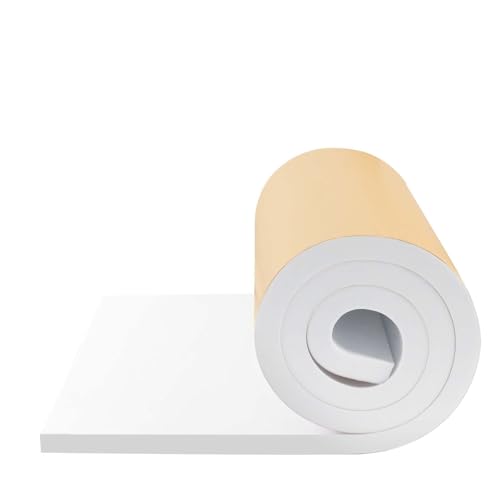 FONUNO Neoprene Foam Padding with Adhesive Closed Cell Foam, White - color: White, size: 12" Wide x 59" Long x 3/4" Thick