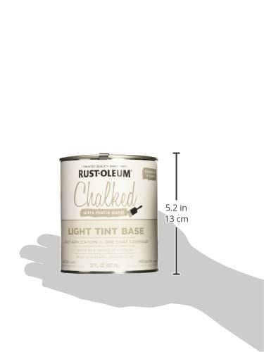 Rust-Oleum 287688 Light Tint Base Chalked Ultra Matte Paint, 1 Qt
