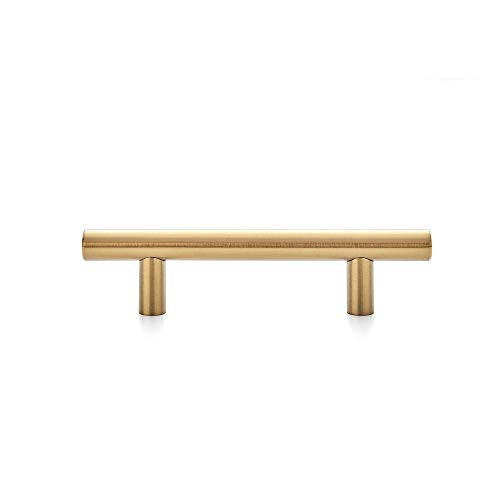 Ravinte Brushed Brass Cabinet Handles Round Drawer Pulls 6 Inch 5 Pack - color: Brushed Brass