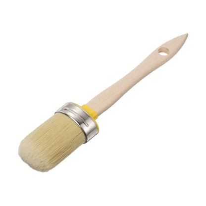 uxcell Wax Paint Brushes 2x1.5 Chalk Stencil Brush Oval PET Fiber Bristle - size: 2 x 1.5 Inch