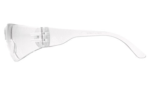 Pyramex Intruder Safety Eyewear Clear Frame Full Foam Padding Clear Anti-Fog Lens - color: Clear Uncoated Lens/ Clear Frame, style: Standard