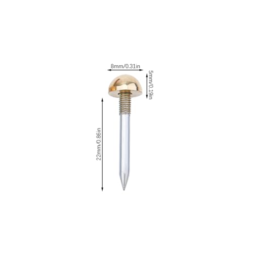 dophee 20Pcs Gold Small Round Head Brass Upholstery Nails Tacks, 8mm - color: Gold, size: 8mm